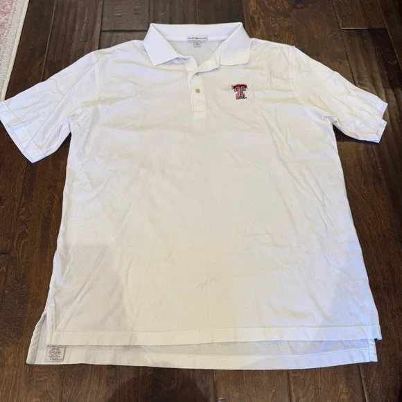 Peter Millar Texas Tech University Polo White size XL Collegiate - Picture 2 of 7
